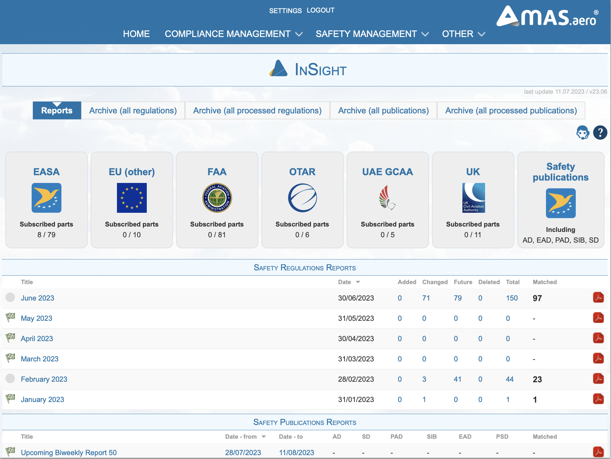 InSight - AMAS.aero | Aerospace Management System Hub